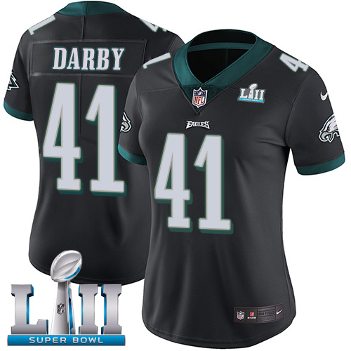 Nike Eagles #41 Ronald Darby Black Alternate Super Bowl LII Women's Stitched NFL Vapor Untouchable Limited Jersey